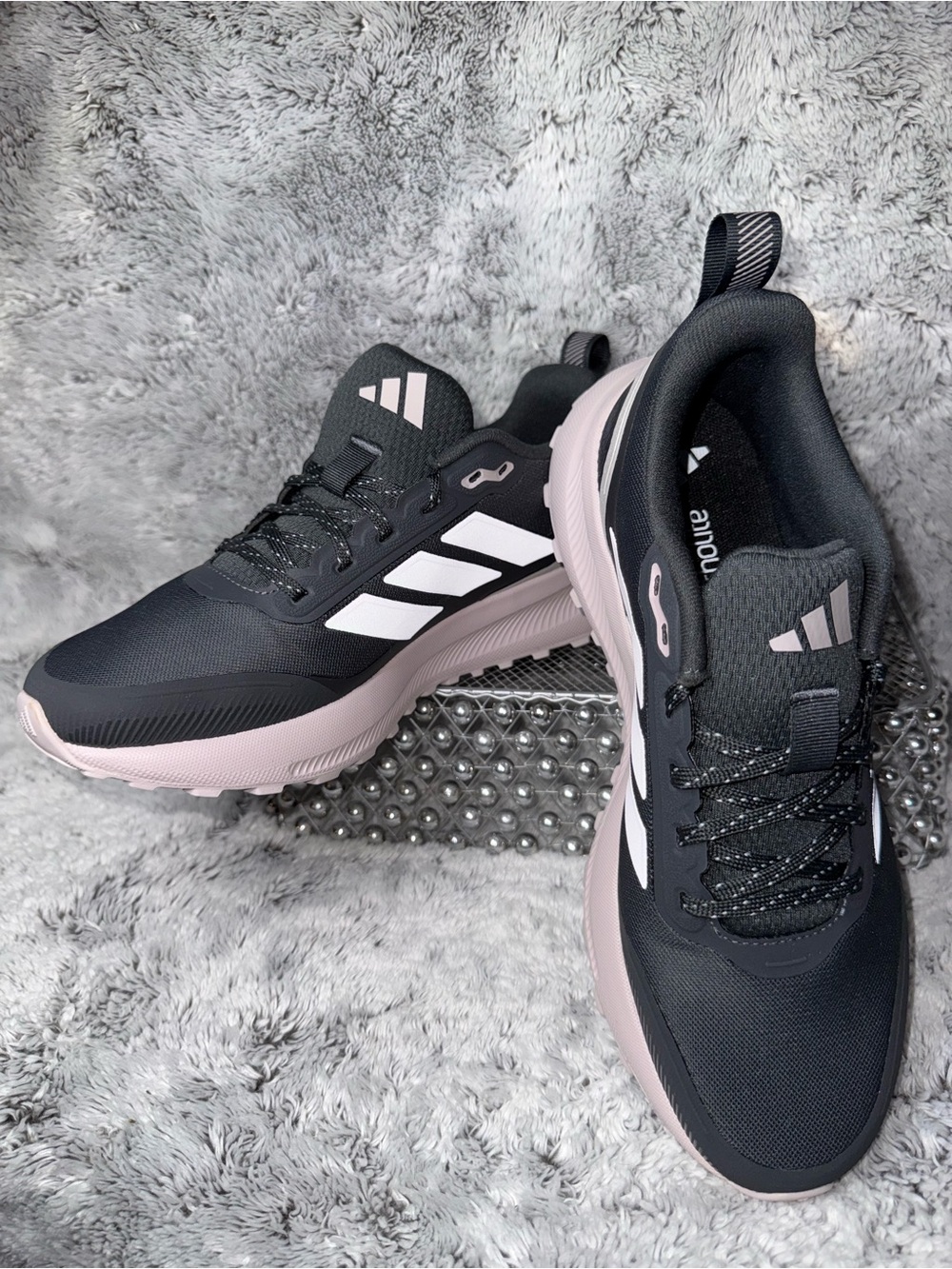 BNIB Adidas Runfalcon 5 TR W Gray with Light Pink Accents NEVER WORN